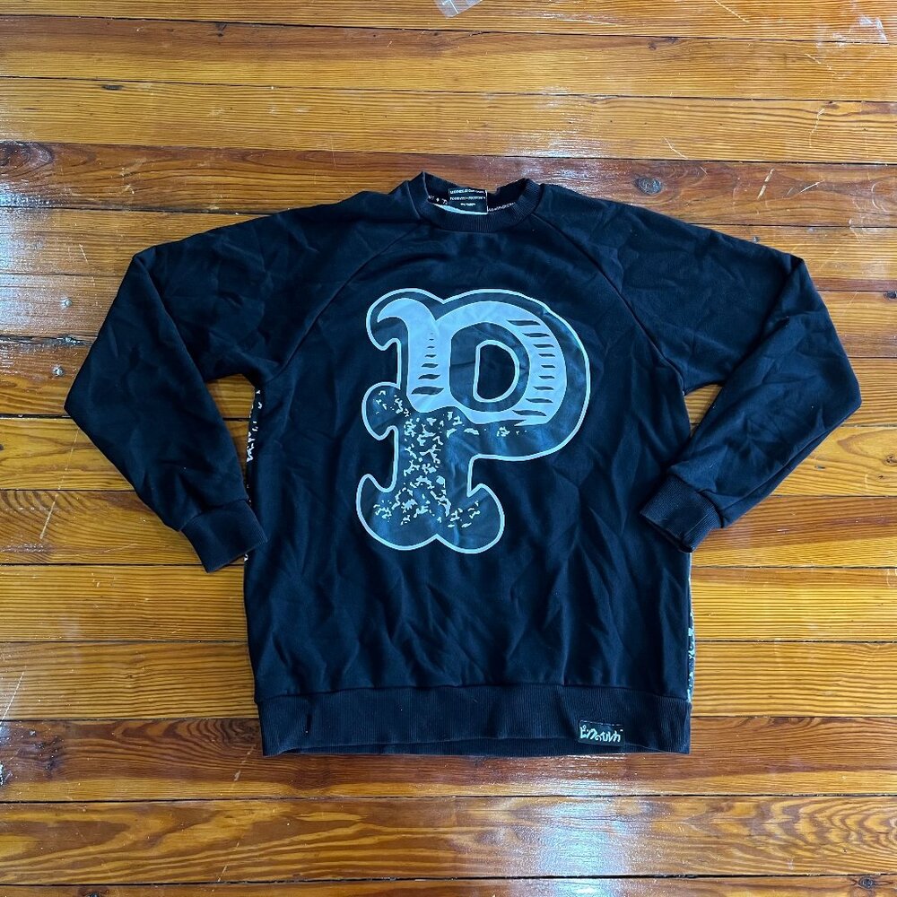 Pink Dolphin 'P' Black/White Camo Crewneck Men's Size Large